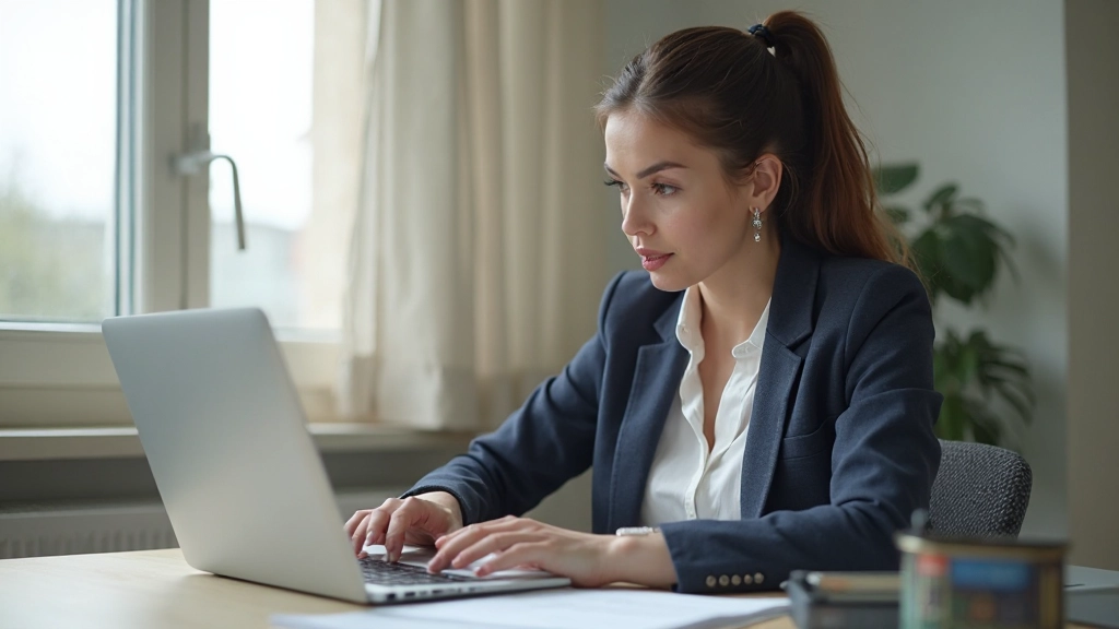 Профессиональное рабочее место с ноутбуком и таблицей расходов